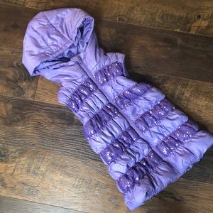 Purple puffer vest